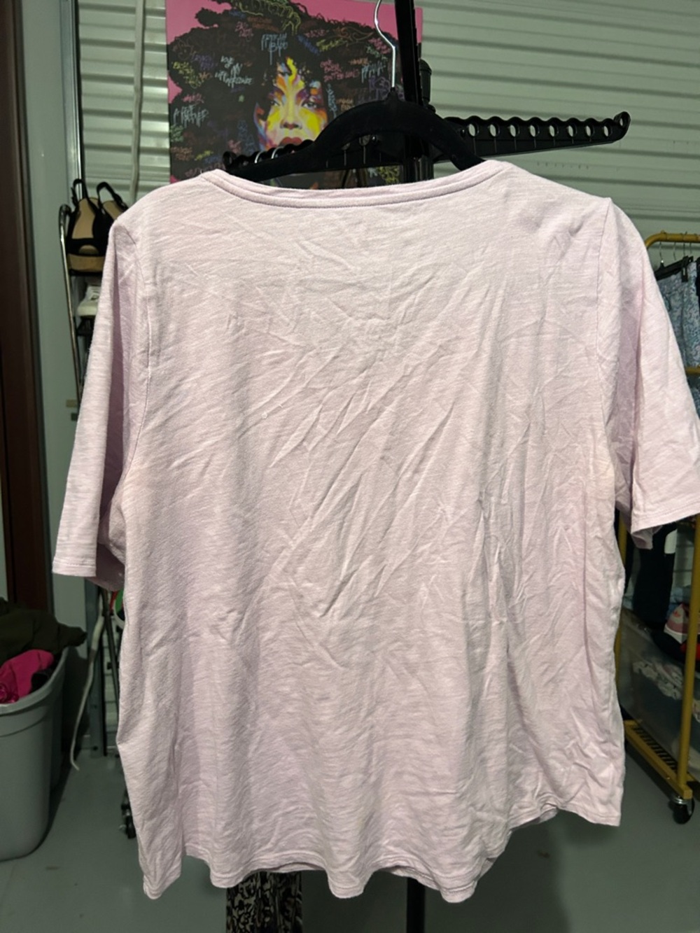 Eileen Fisher petite Light violet V-Neck Women's Pocket Tee size Lrg petite - Picture 4 of 4